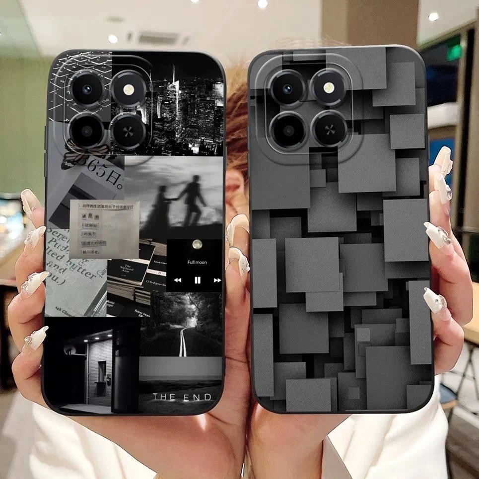Dành Cho Honor X6c / Honor Play 9C Ốp điện thoại Silicon Mềm Ốp điện thoại Hoạt Hình Mèo Phong Cảnh Thẩm Mỹ Mặt Trời Mặt Trăng Họa Tiết Mờ Coque