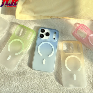 [JLK] Ốp điện thoại từ tính mờ siêu mỏng màu Gradient cho iPhone 17 Air 17 ProMax 16 15 Plus 14 13 12 Pro Max Vỏ cứng chống sốc trong suốt