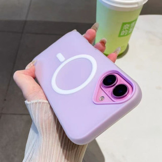 Ốp điện thoại silicon 2 trong 1 từ tính mờ sang trọng Jelly cho IPhone 16 15 14 13 12 11 Pro Max Plus Vỏ chống sốc chống rơi