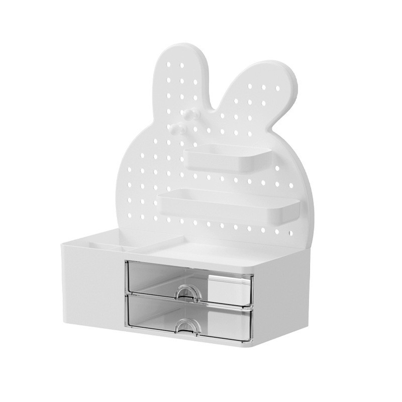 Kệ Ngăn Kéo Hộp Sắp Xếp Vị Trí Làm Việc Ký Túc Xá Lỗ Bảng Đựng Bút Bunny Bàn Làm Việc Sinh Viên Máy Tính Để Bàn