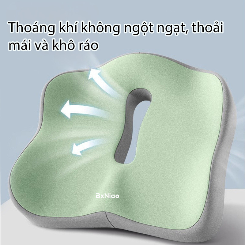 Đệm lót ghế công thái học 3D, giảm ê mỏi lưng mông cho dân văn phòng, thoáng khí giảm ê mỏi