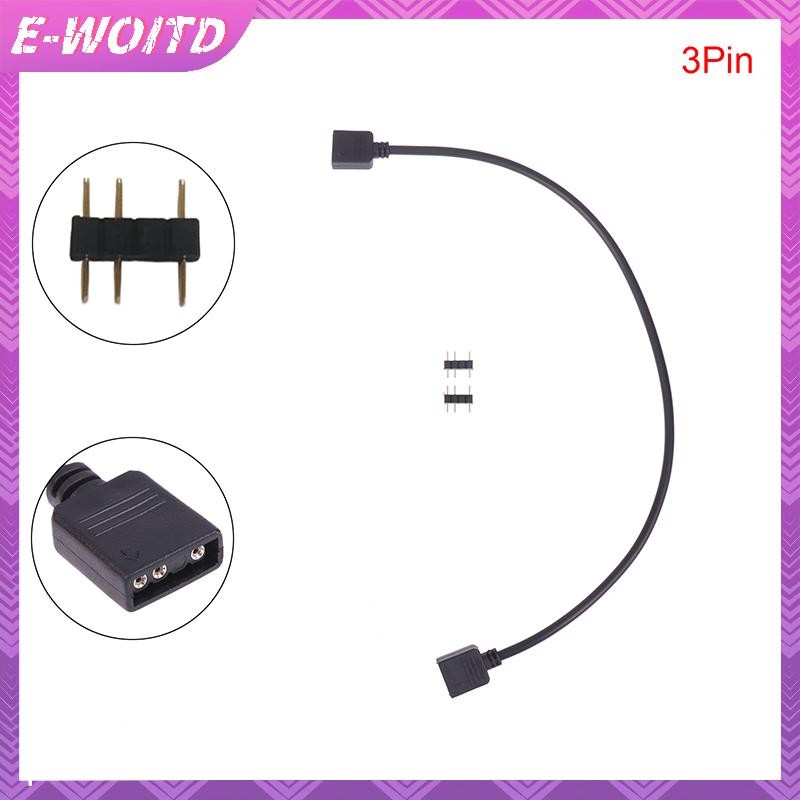 E-woitd 5V 3 Pin 12V 4pin ARGB Bộ Chia Cáp Nối Dài Cho PC Quạt Máy Tính Bo Mạch Chủ AURA RGB LED Dải Ánh Sáng HNVN