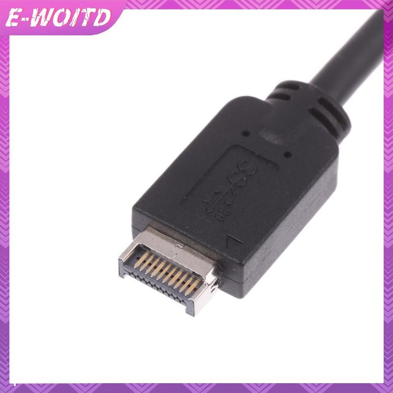 E-WOITD 1 Cái Type-E Sang USB-C Loại C Nữ Kết Nối Dây Cáp Nối Dài Có Bảng Điều Khiển Gắn Vít 30 / 50cm USB 3.2 Bảng Điều Khiển Trước Đầu E-WOITD