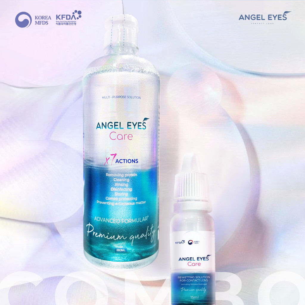 [HÀNG MỚI VỀ] Nước nhỏ mắt lens Angel Eyes Care 15ml cao cấp cho mắt nhạy cảm (Dung dịch nhỏ mắt cho kính áp tròng )