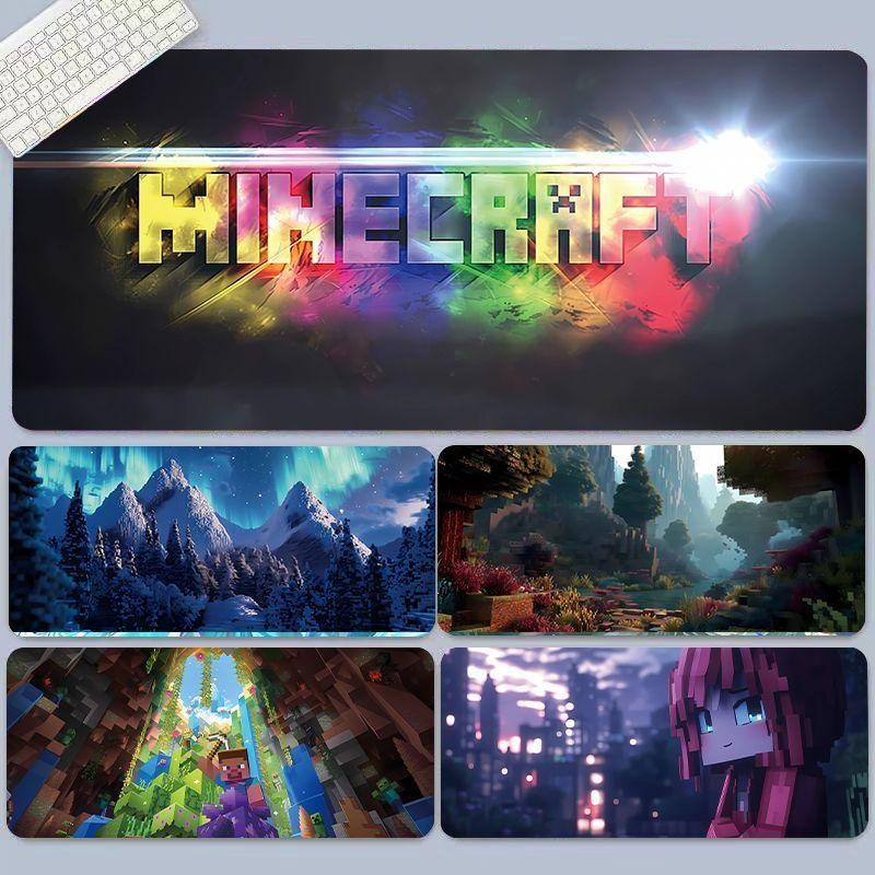 Miếng lót chuột Pixel lấy cảm hứng từ Minecraft - Thảm để bàn 90x40cm, Chống trượt 3mm để chơi game
