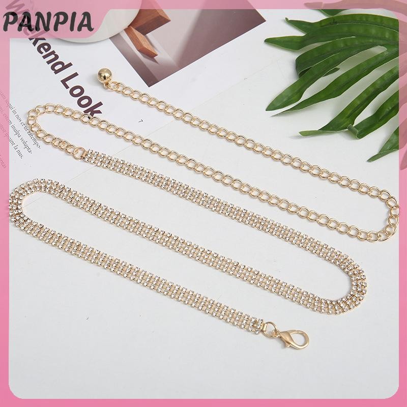 PANPIA-Thời Trang Dây Thắt Lưng Kim Cương Giả Dành Cho Nữ Bé Gái Hợp Thời Trang Trang Trang Trí Dây Thắt Lưng Cao Cấp Cao Cấp Có Thể Điều Chỉnh Thắt Lưng