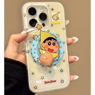 Màu Sắc Dễ Thương Ngôi Sao Nhỏ Xoay Mông Nhỏ Mới Từ Giá Đỡ Điện Thoại Di Động Thích Hợp Cho iPhone16 15 14 13 Pro Max Chống Sốc Bảo Vệ Camera Ốp Lưng Cứng Chống Rơi