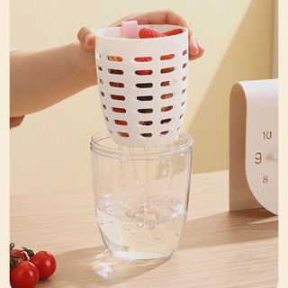 Cốc Trái Cây Có Thể Thoát Nước Có Nĩa Hộp Dã Ngoại Di Động Dung Tích Lớn Poke Cốc Nhựa Kín Hộp Salad Chống Rò Rỉ