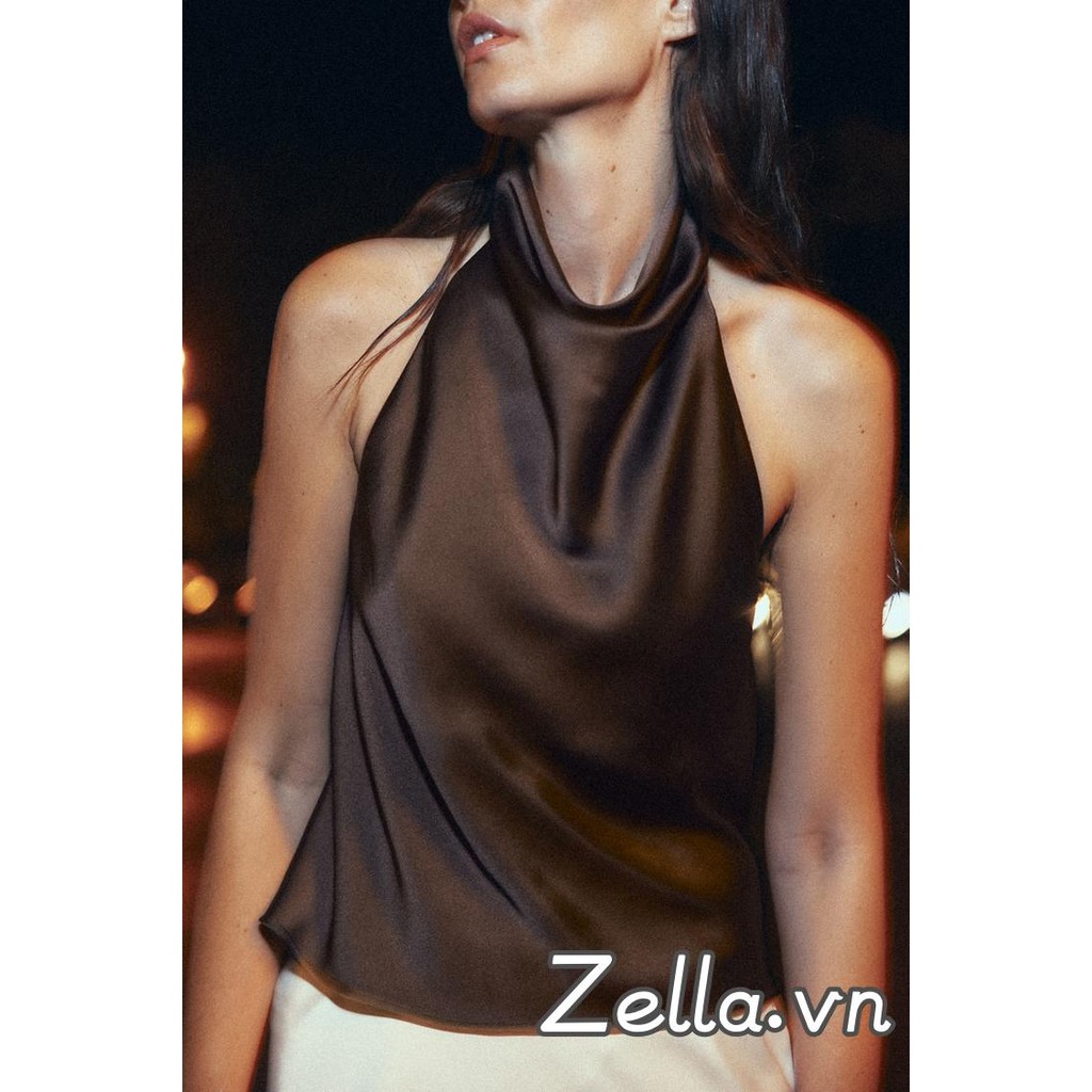 Áo Vest cổ dây mùa hè dành cho nữ không tay hở lưng màu trơn Satin Tank Tops