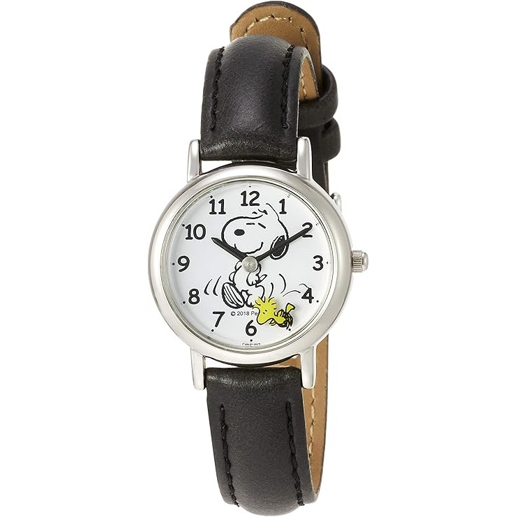 Đồng Hồ Nữ Citizen Q&Q PEANUTS Snoopy Analog - Dây Da Chống Nước 28mm Mặt Tròn