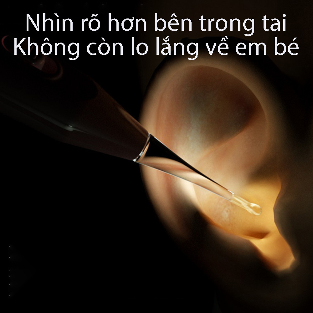 Dụng Cụ Vệ Sinh Tai Có Đèn led Bằng Silicon Mềm Cho Bé