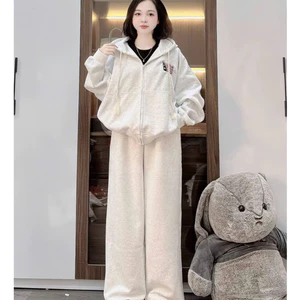 Bộ Nỉ Cờ Mỹ KCloset Áo Khoác Nỉ Quần Ống Suông Dày Dặn Dáng Rộng Nam Nữ NA981