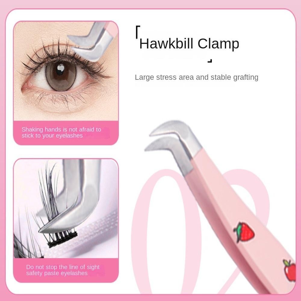 Nhíp nối mi SAIA, Nhíp lông mi giả bằng thép không gỉ chống tĩnh điện, Dải cong Pincet 7 loại dụng cụ trang điểm
