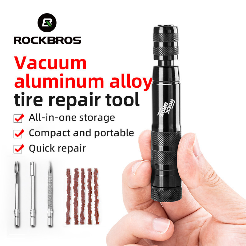 Rockbros Sửa Chữa Lốp Xe Đạp Dụng Cụ Di Động Khẩn Cấp MTB Xe Đạp Đường Bộ Xe Máy Không săm Công Cụ Sửa Chữa Đường Dài Thiết Bị Đi Xe Đạp