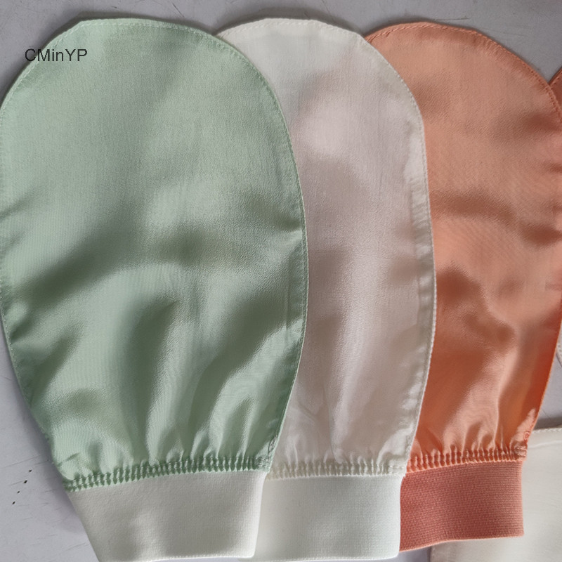 Cyp Silk Tẩy Tế Bào Chết Khăn Mặt Làm Đẹp Mềm Mại Tẩy Tế Bào Chết Da Chà Lụa Tắm Mặt Găng Tay Vinh Quang