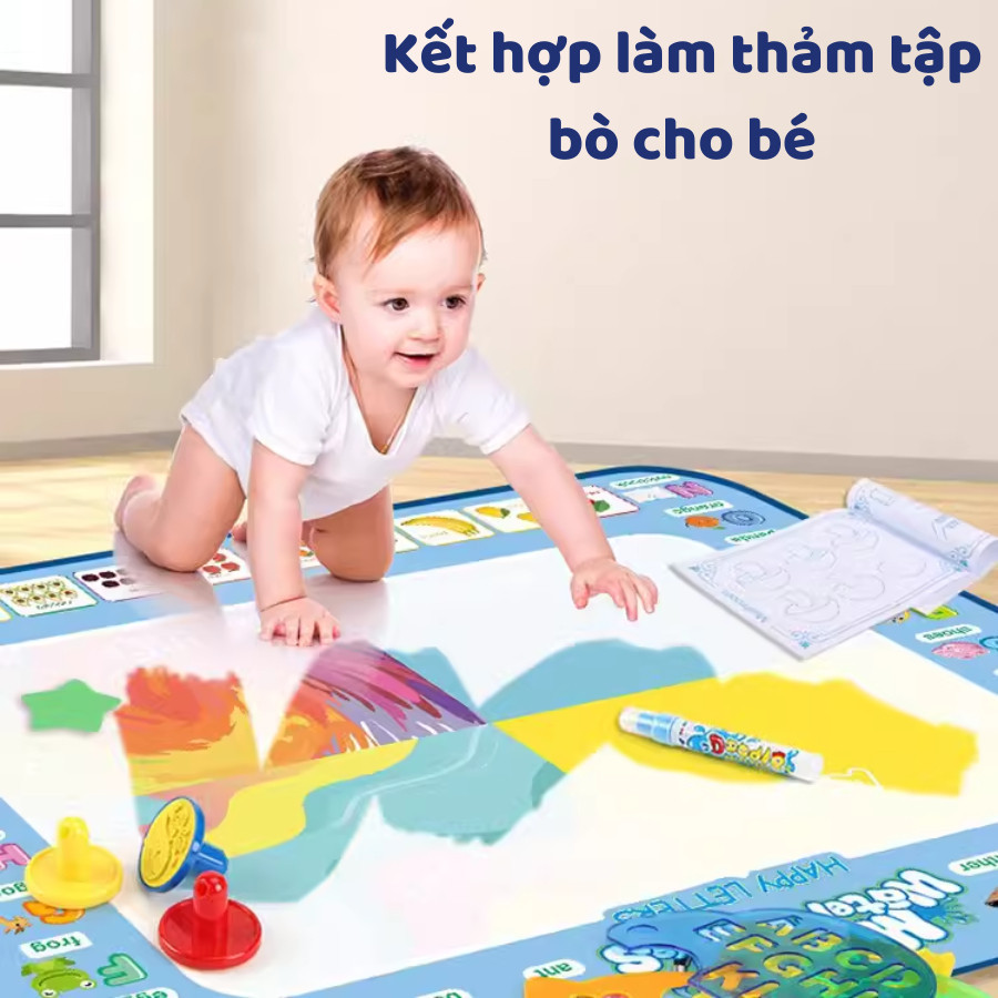 Thảm Vẽ Nước Cho Bé Ma Thuật Tự Xóa, Tranh Vẽ Bằng Nước Màu Tự Biến Mất Sau 10 Phút Tái Sử Dụng