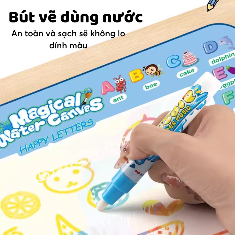 Thảm Vẽ Nước Cho Bé Ma Thuật Tự Xóa, Tranh Vẽ Bằng Nước Màu Tự Biến Mất Sau 10 Phút Tái Sử Dụng
