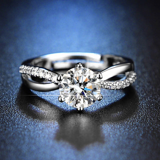 Có Thể Điều Chỉnh Kích Thước S925 Nhẫn Bạc Nữ Cao Cấp Moissanite Nhẫn Quà Tặng Cho Bạn Gái S24