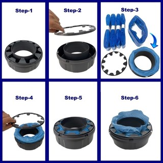 DE Tã Pail Đổ Túi An Toàn Mùi Chứa Mầm Non Làm Sạch Tã Thùng Đổ Tã Thùng Rác Đổ Lại Túi 8 Chiếc