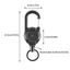 ICUCKO Kéo Cuộn Carabiner, Móc chìa khóa có thể thu vào hạng nặng, Dây thép kéo đàn hồi Dây thép Carabiner Khóa dây thép Dụng cụ ngoài trời