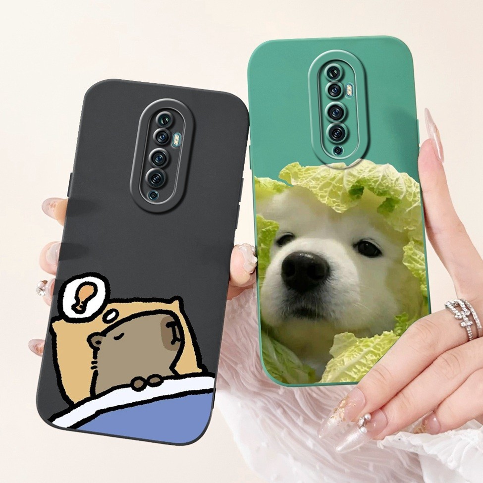 Ốp Lưng Cho Oppo Reno 2F 2Z Hoa Thẩm Mỹ Mèo Dễ Thương Bé Trai Đen Chống Sốc Ốp lưng Oppo Reno2 Z