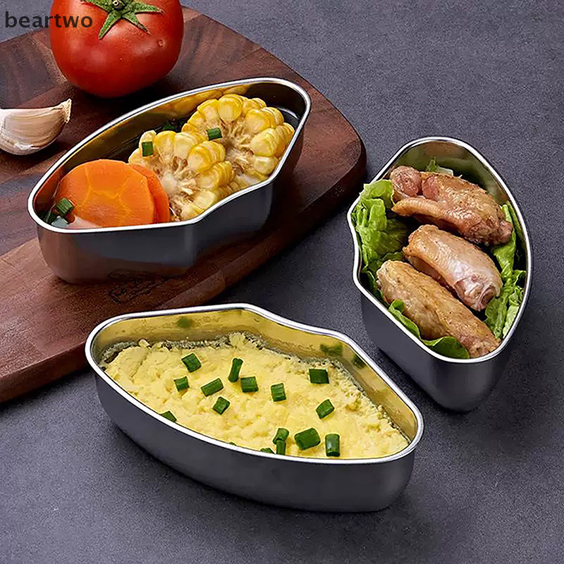 < Beartwo > 1 Tấm Hấp Inox Quạt Hình Chia Đĩa Hấp Thực Phẩm Gia Đình Bát Hấp Phụ Kiện Nhà Bếp Đẹp