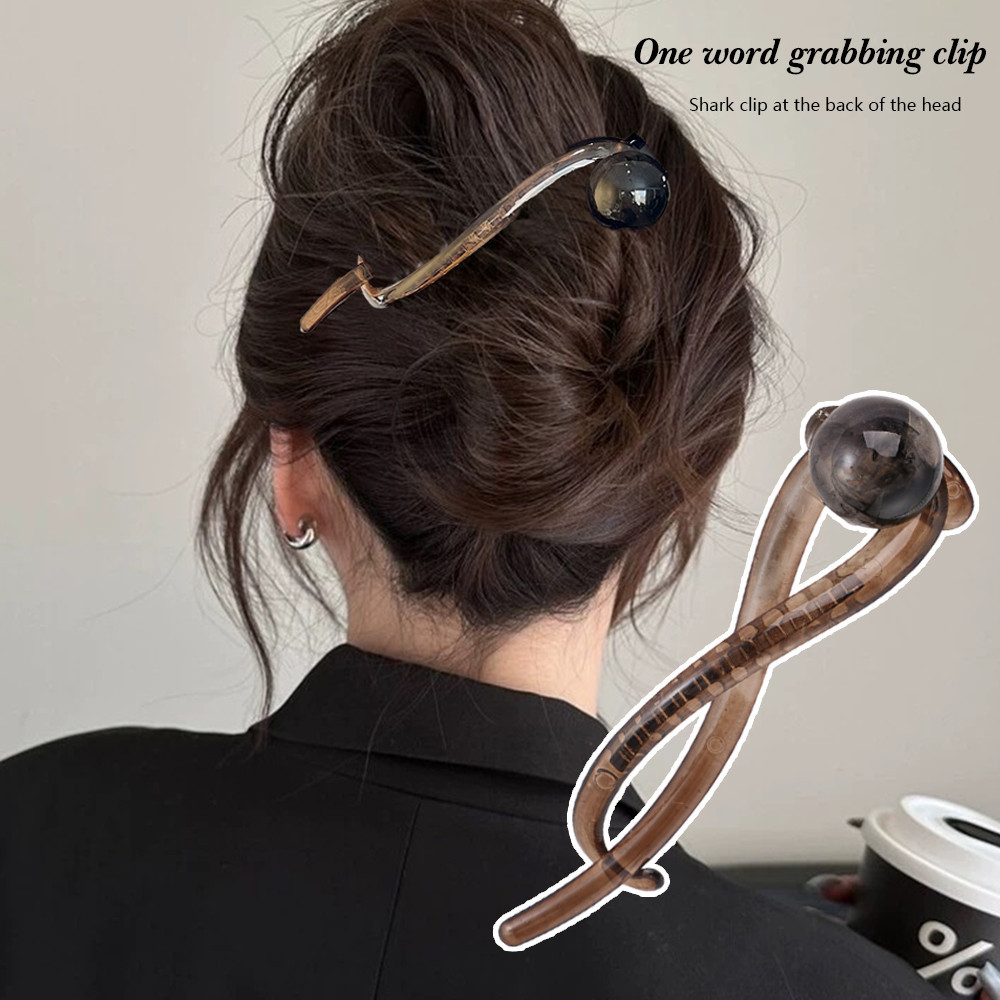 Kẹp Ngọc Trai Vintage - Kẹp Cá Mập Lưng Nữ - Thời Trang Chất Lượng Cao Thanh Lịch Ngọt Ngào - Phụ Kiện Tóc Phổ Biến - Kẹp Tóc Xoắn Đơn Giản Cho Tiệc Cưới Hàng Ngày