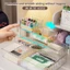MARGREDY Phụ kiện trang sức Hộp lưu trữ, Hộp lưu trữ trong suốt dung tích lớn trực quan, Ngăn kéo lưu trữ văn phòng phẩm thời trang Đồ lặt vặt sắp xếp