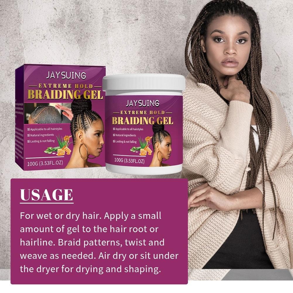 Hair Twist Braiding Gel Extreme Hold Edge & Braid Control Tạo Kiểu Tóc Kem Z5w8