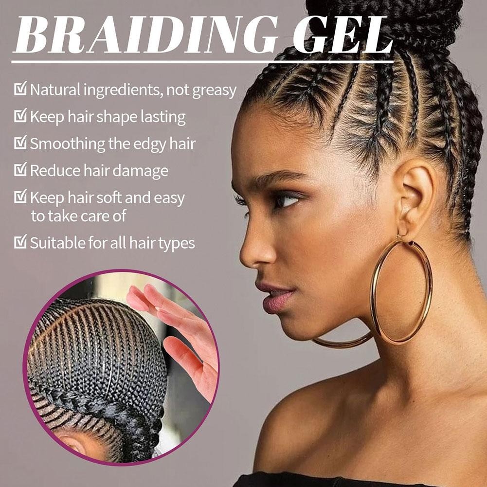 Hair Twist Braiding Gel Extreme Hold Edge & Braid Control Tạo Kiểu Tóc Kem Z5w8