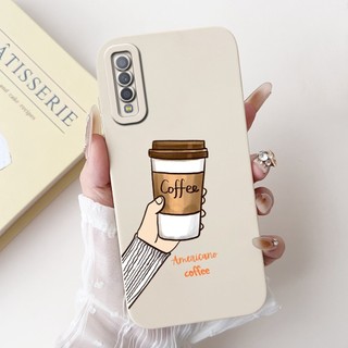 Dành Cho Samsung Galaxy A7 2018 Ốp Lưng A750 SM-A750F Ốp Lưng Điện Thoại TPU Mềm Sơn Vuông Thời Trang Cho Samsung A7 2018 Ốp Lưng