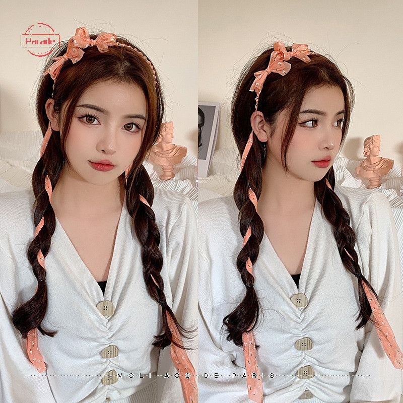 Diễu Hành Thời Trang Với Ren Khăn Lụa Nơ Dễ Thương Cho Bé Gái Phụ Kiện Tóc Hàn Quốc Cho Nữ VN