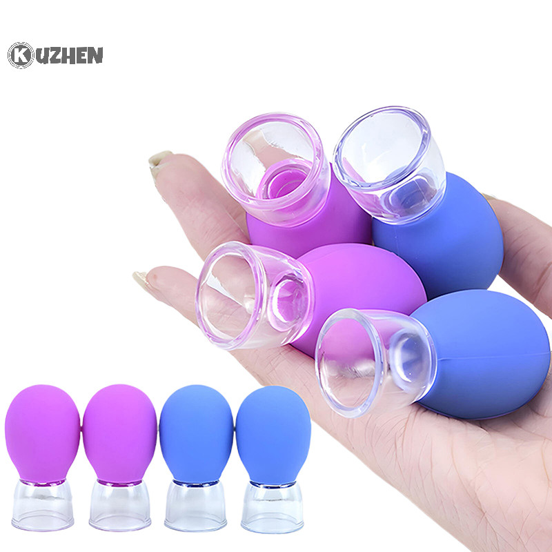 Kuzhen 1 Chiếc Silicon Tự Nhiên Cupping Massage Cho Cơ Thể Fac Cổ Massage Mắt Chân Không Chăm Sóc Da Mặt Chống Lão Hóa Làm Đẹp Dụng Cụ HOT