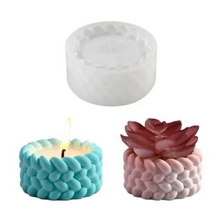 MarsET Dây Dệt Khuôn Silicon Cho Tealight Giá Đỡ Succulents Planter Lọ Hoa Khuôn Cho Nhựa Dính Thủ Công