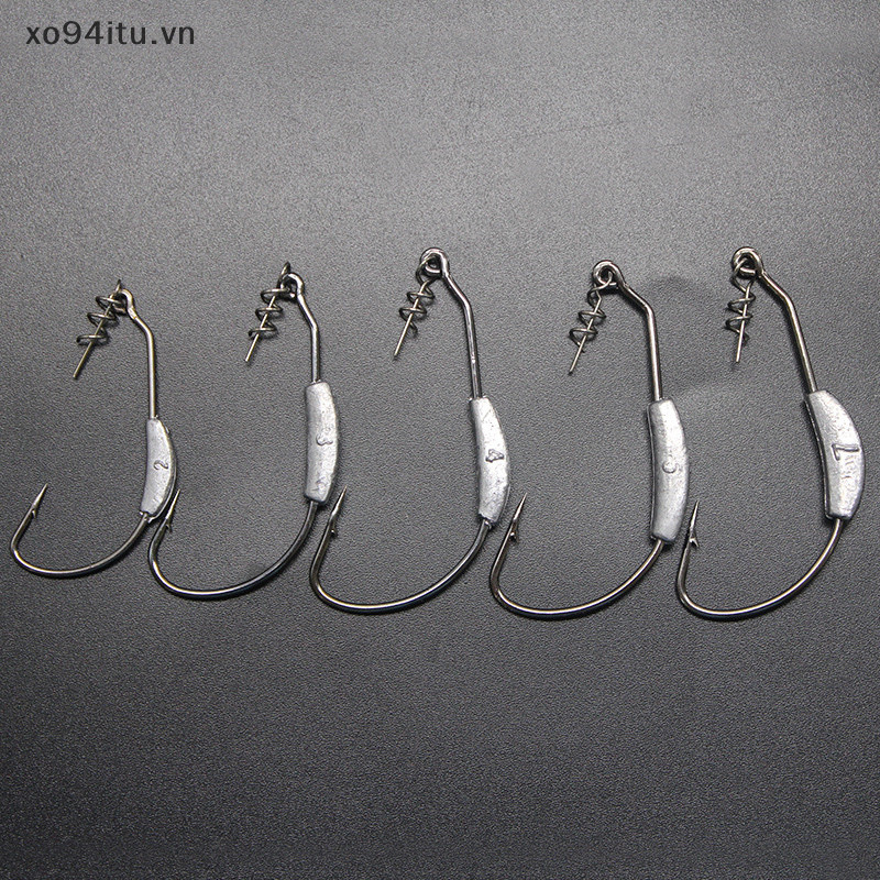 XOITU lộ Jig Crank Móc thép gai 2g 2.5g 3g 4g 5g 7g 9g Crank Offset Móc câu cá Móc câu cá Phù hợp cho giàn khoan Texas Câu cá VN