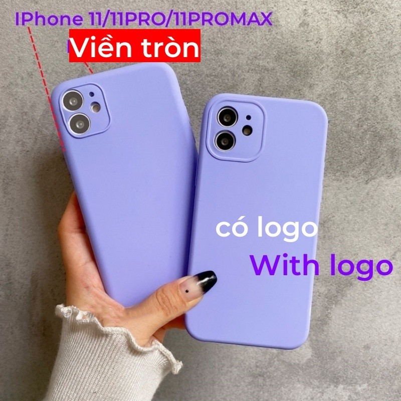 Vỏ silicon màu tím nhạt cho iPhone 17 / 16 / 15 / 14 / 13 / 12 / 11 / Pro max / Plus Bảo vệ vỏ chống rơi