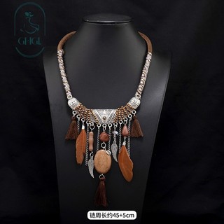 [Ghgl] Hàng có sẵn hs Phong cách Tây Tạng Retro Phong cách kỳ lạ Châu Âu Mỹ Bohemian Vòng cổ Nepal Phong cách dân tộc Xương đòn Dây chuyền Mặt dây chuyền Phụ kiện trán Nữ