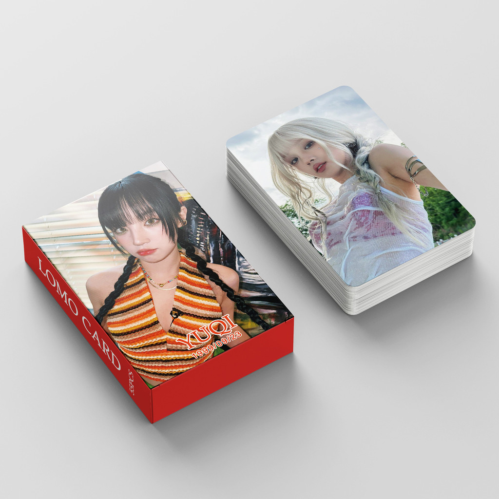 Linxx 55 Chiếc (G) I-DLE YUQI Album Lomo Card Kpop Photocards Bưu Thiếp Series