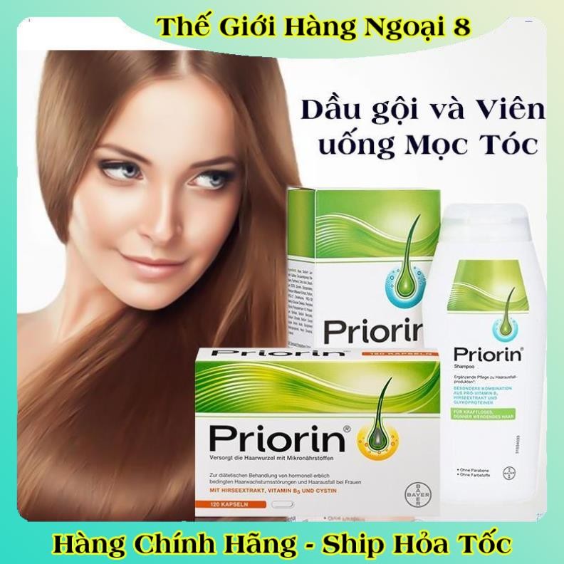 Dầu gội Priorin giúp mọc tóc dành cho tóc rụng yếu và mỏng - Nội địa Đức Đủ Bill