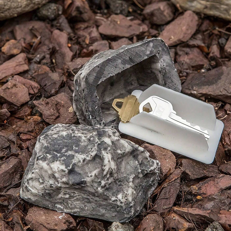 Key Hider Sân Ngoài Trời Ẩn Cửa Nhà Hộp Chìa Khóa Mô Phỏng Đồ Trang Trí Đá Nhỏ