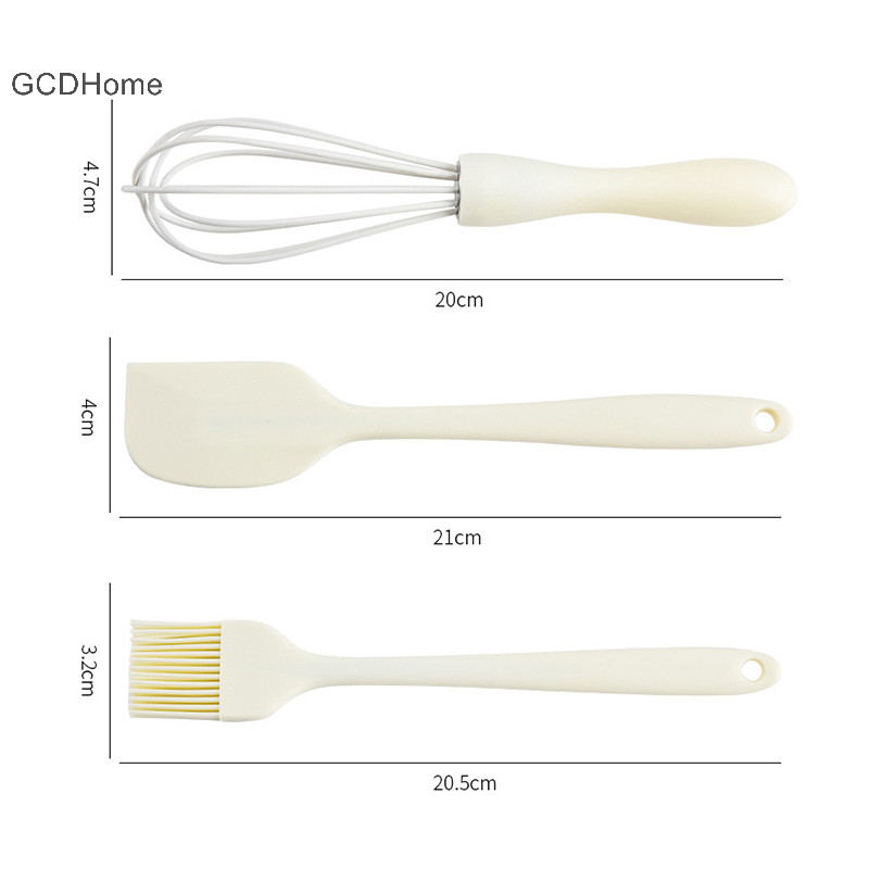 Gcdhome 3 Bộ Nướng Bánh Thực Phẩm Silicon Chịu Nhiệt Kem Cạp Trứng Đánh Mỡ Bàn Chải Nhà Bếp Bánh Nướng Dụng Cụ HOT