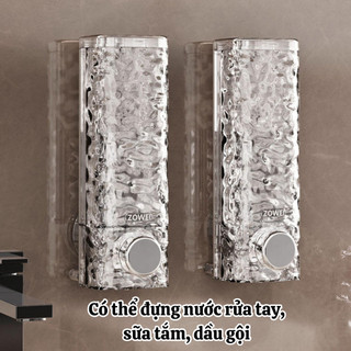 Hộp Đựng Sữa Tắm Dầu Gội Nước Rửa Tay Hút Chân Không, Hộp Đựng Xà Phòng Có Nắp Trong Suốt