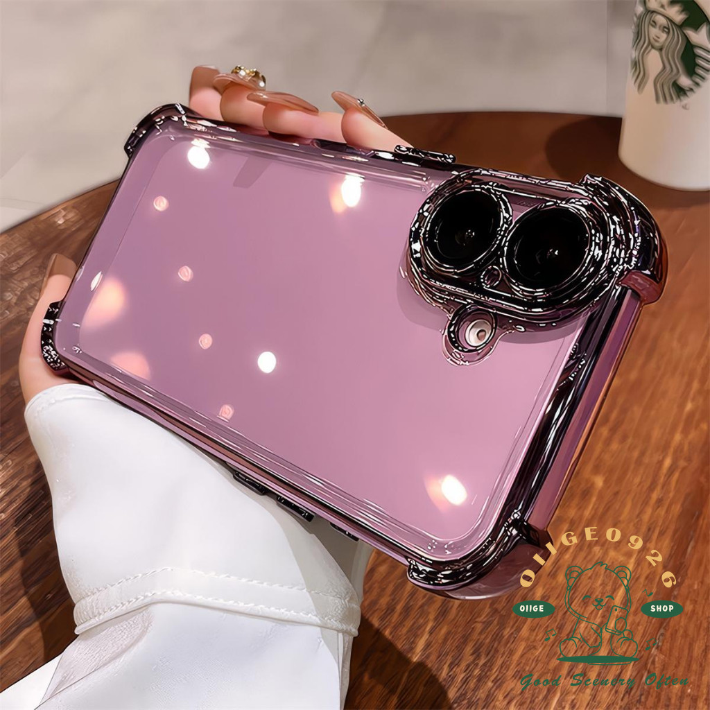 Mạ túi khí chống rơi Vỏ điện thoại iphone16 Pro Max 15 14 13 12 11 vỏ cho iPhone XR / XS vỏ silicon mềm TPU chống sốc