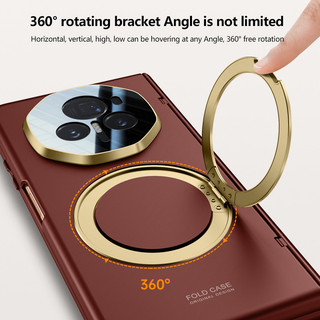 Sang trọng 360° Ốp lưng có thể xoay từ tính cho Honor Magic V3 Vs3 Skin Feel Matte Frosted Folding Protection Cover