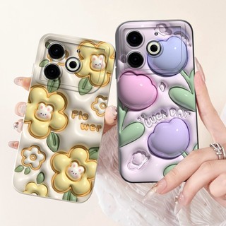 Vỏ bảo vệ ống kính Tecno Pova 6 Neo Pova6 Neo 2024 Vỏ điện thoại silicon mềm hình gấu trúc dễ thương
