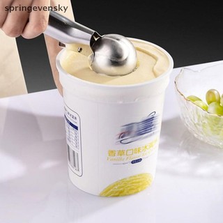 Springevensky Muỗng Inox Kép Đa Năng Dùng Trái Cây Dưa Hấu, Dụng Cụ Ăn Kem Gia Đình