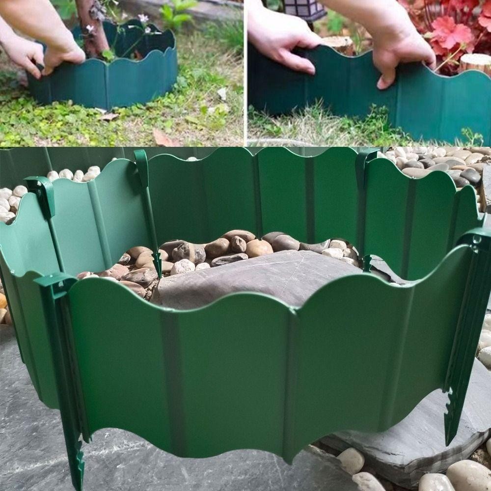 Biên giới viền cảnh quan CHEESELY, hàng rào trang trí cho cỏ, vườn, hoa; bảng DIY màu xanh lá