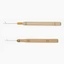 DELMER 3 Cái / bộ Móc Kim, Tay Cầm Bằng Gỗ Móc Kim Loại, Dụng Cụ May Dệt Tóc Đan Phần Mở Rộng Tóc Micro Móc Để Làm Tóc Giả