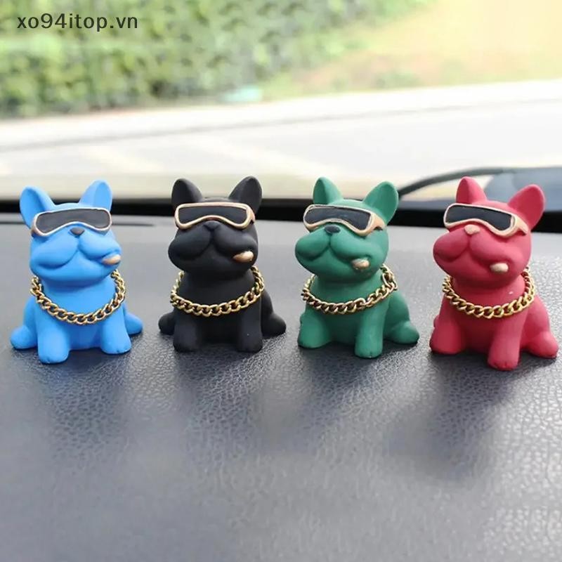 Xoitop Đồ trang trí xe Bulldog chống mài mòn Cảm giác thoải mái Chất liệu nhựa Bảng điều khiển ô tô Trang trí phụ kiện ô tô Trang trí nội thất VN