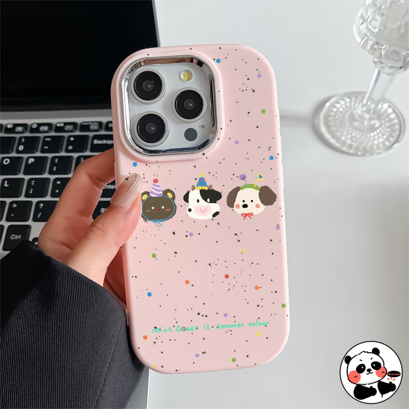 Ốp Điện Thoại Hình Bầu Dục Cho Redmi Note 14 13 Pro Plus 12 Turbo 11 10 9 Pro Max 11S 10S 9S 5G 4G Vỏ Hoạt Hình Dễ Thương Chó Con Chấm Bi Vỏ Mềm